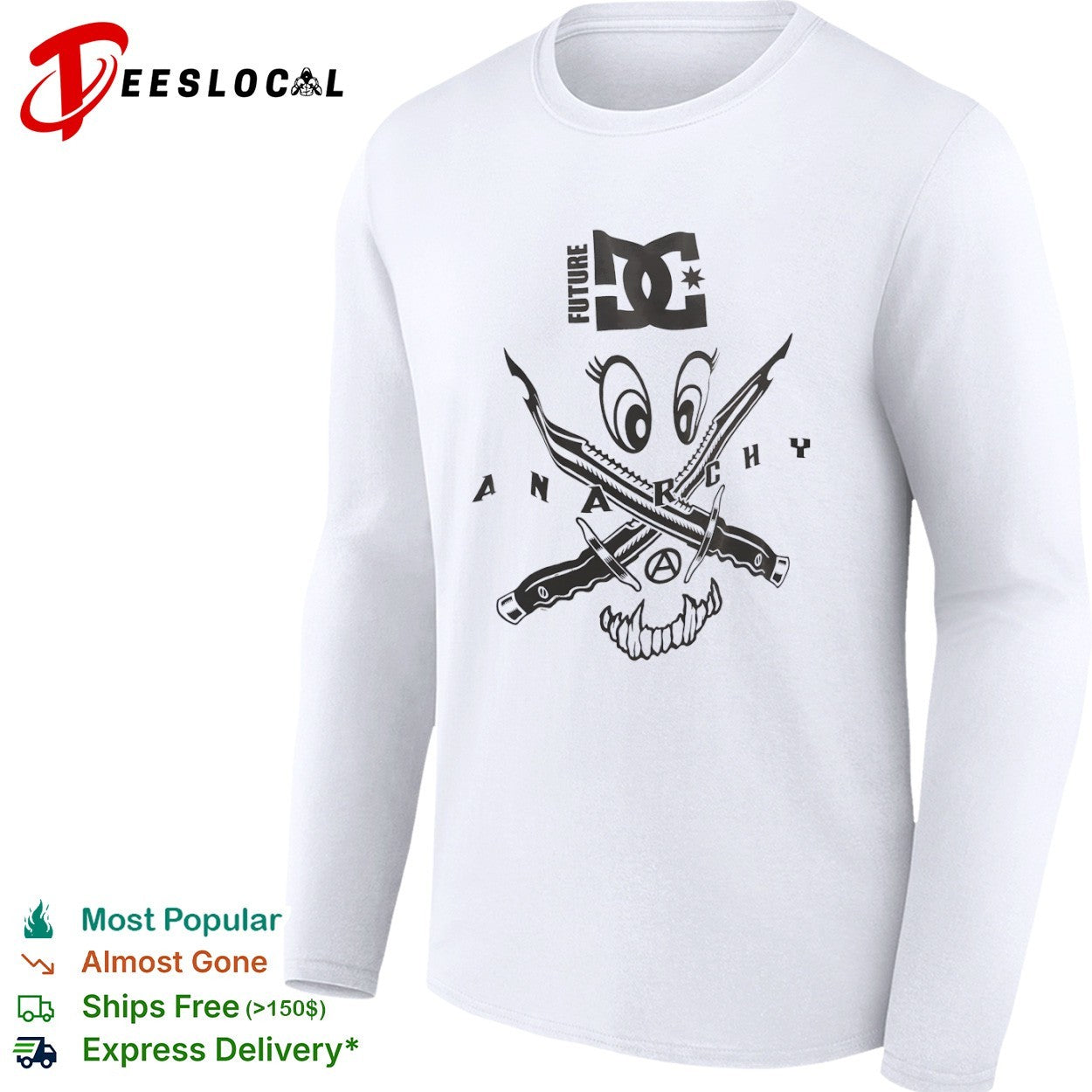 Future DC Anarchy Cartoon Eyes Crossed Knives Anarchy shirt