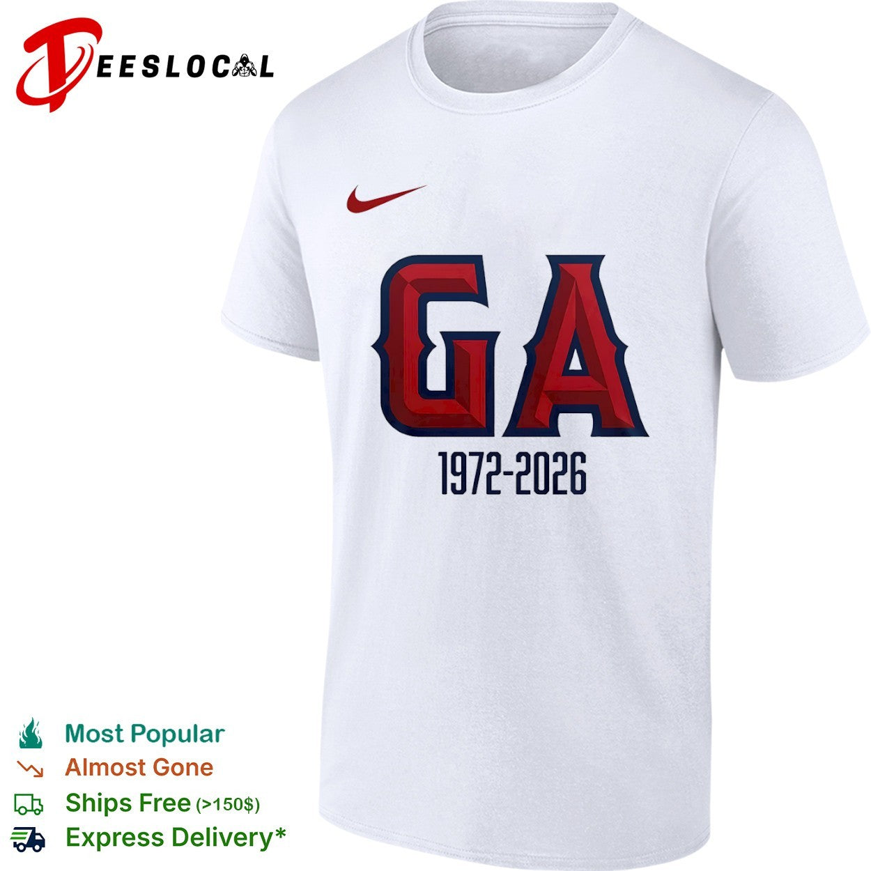 GA 1972 2026 Memorial Commemorative shirt