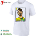 Gabriel Martinelli Brazil soccer player caricature collectible card shirt