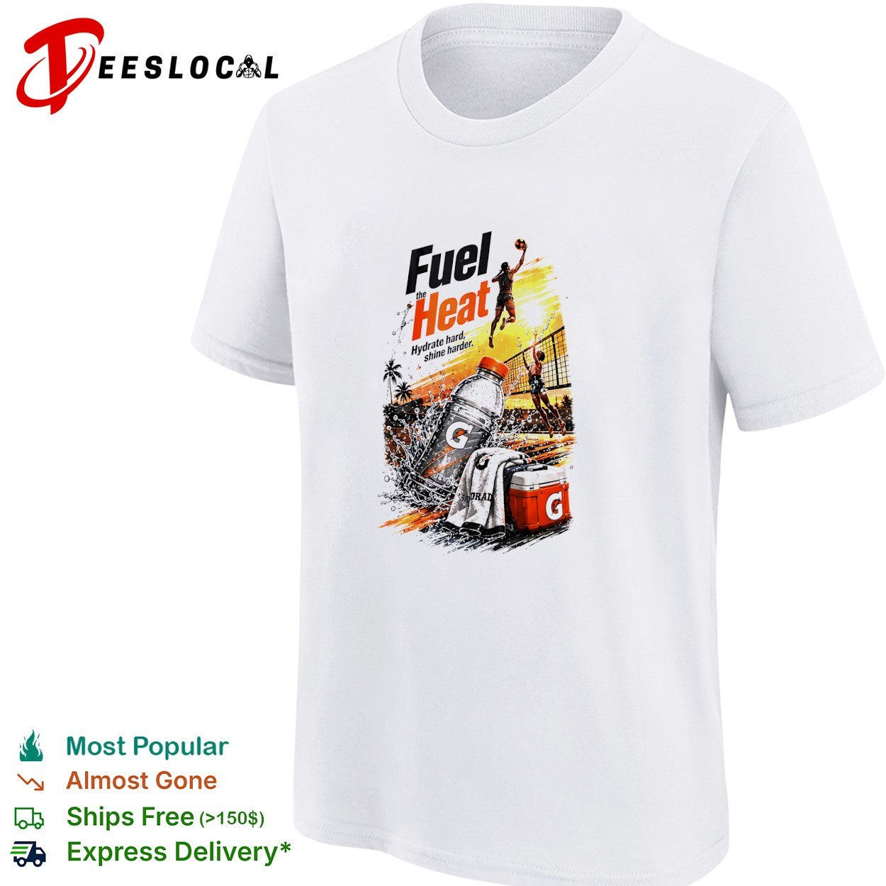 Gatorade fuel the heat hydrate hard shine harder volleyball shirt