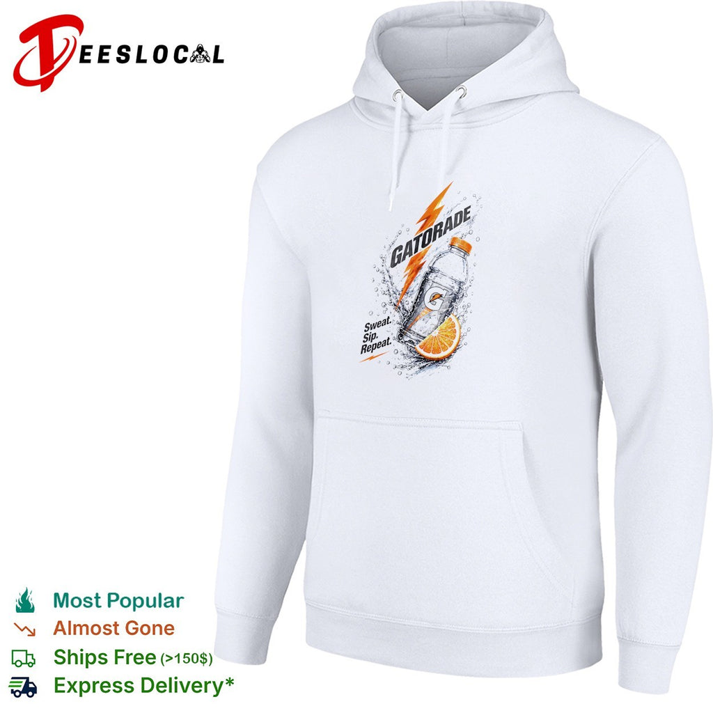 Gatorade sweat sip repeat lightning bolt orange slice shirt