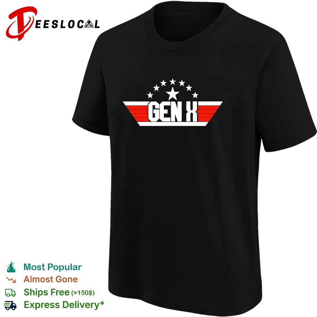 Gen X Top Gun logo parody shirt