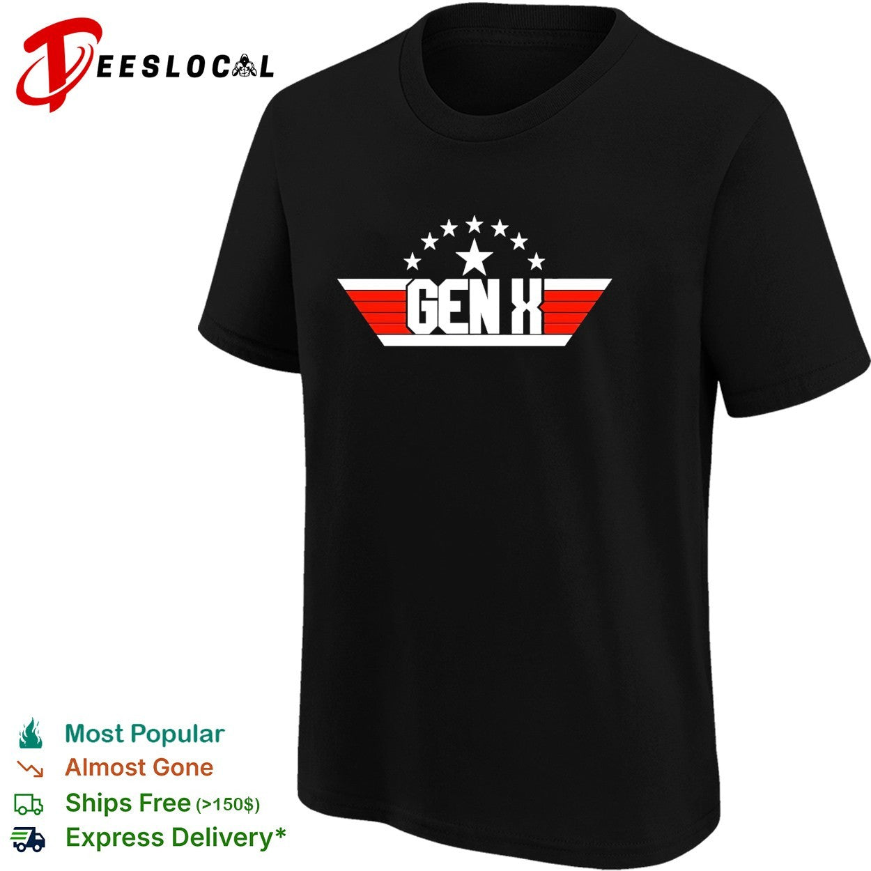 Gen X Top Gun logo parody shirt