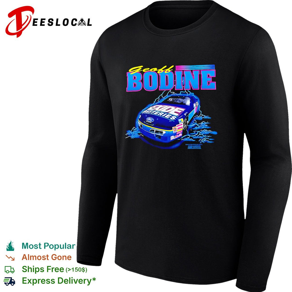 Geoff Bodine Exide Batteries Ford NASCAR 1994 Checkered Flag racing shirt