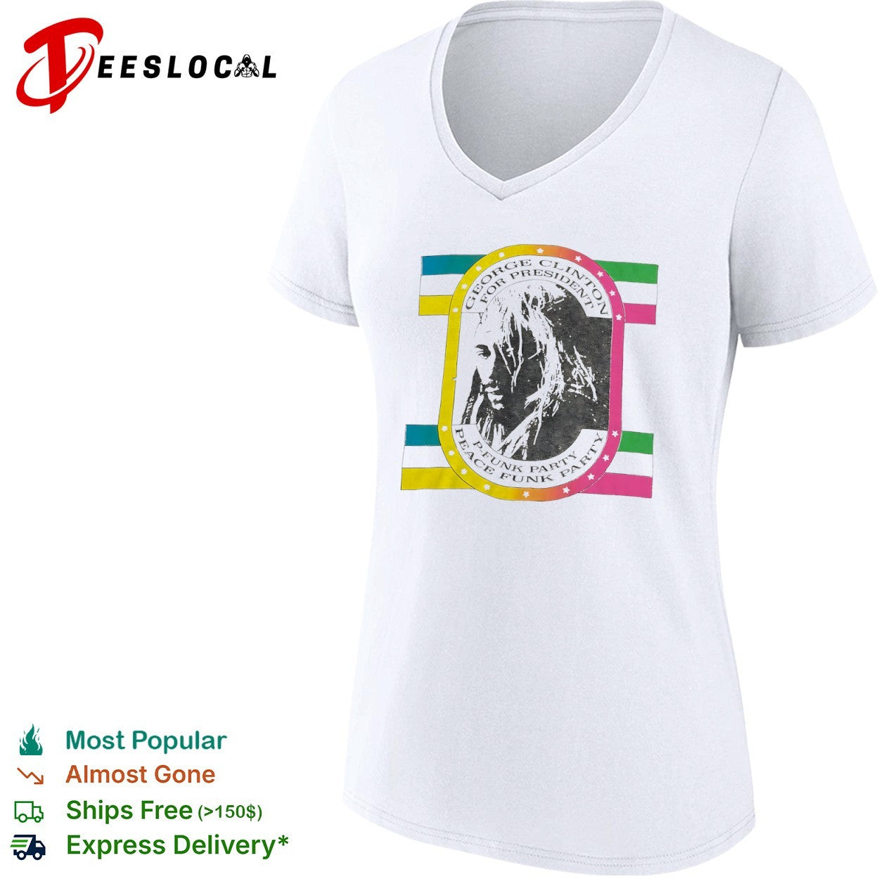 George Clinton for President P Funk Party Peace Funk Party shirt