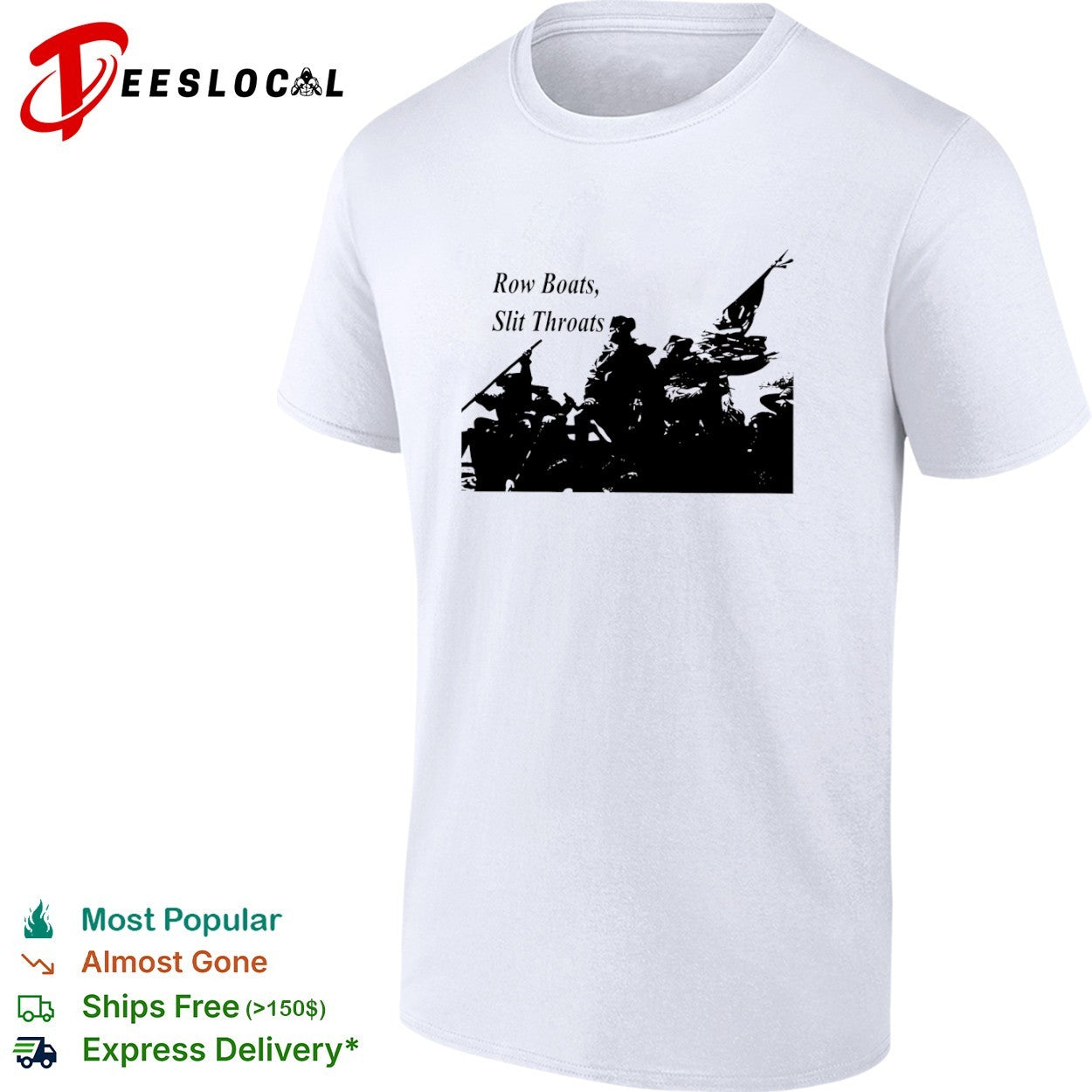 George Washington Delaware Crossing Row Boats Slit Throats shirt