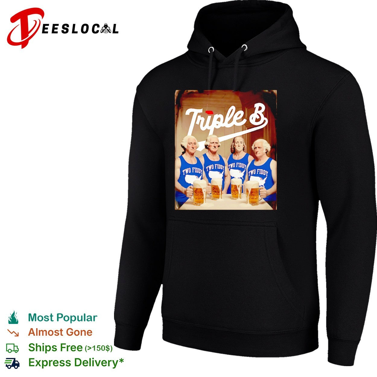 George Washington Thomas Jefferson Benjamin Franklin Triple B Two Fiddy Beer shirt