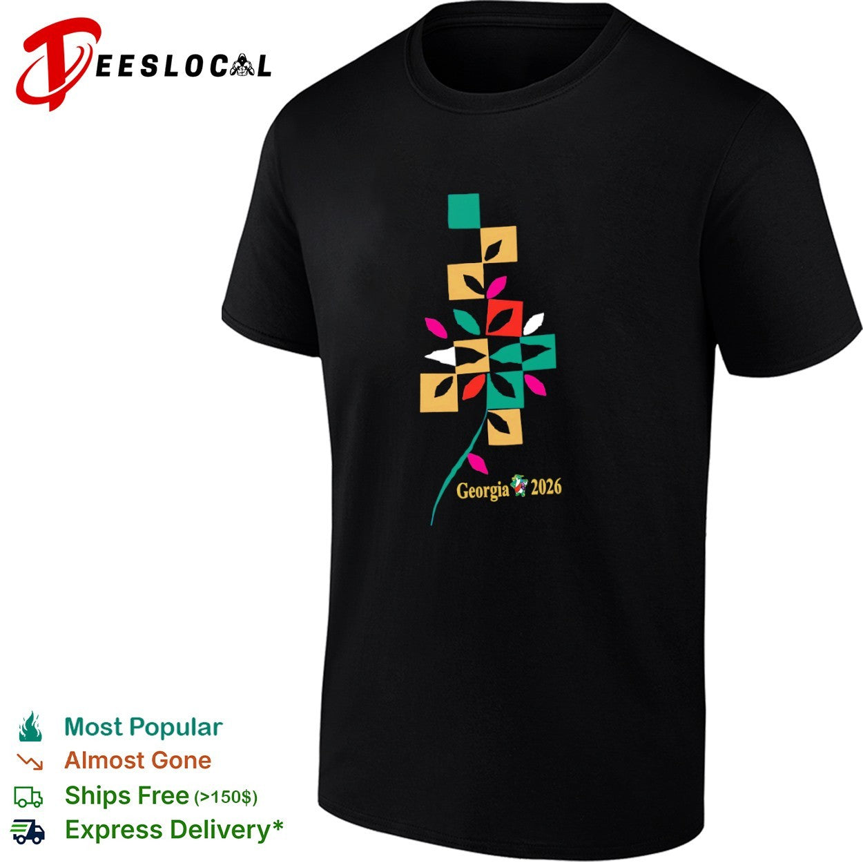 Georgia 2026 abstract geometric leaf pattern shirt