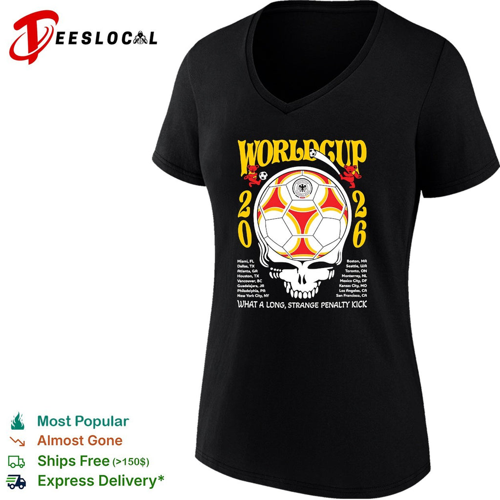 Germany World Cup 2026 Grateful Dead steal your face what a long strange penalty kick shirt