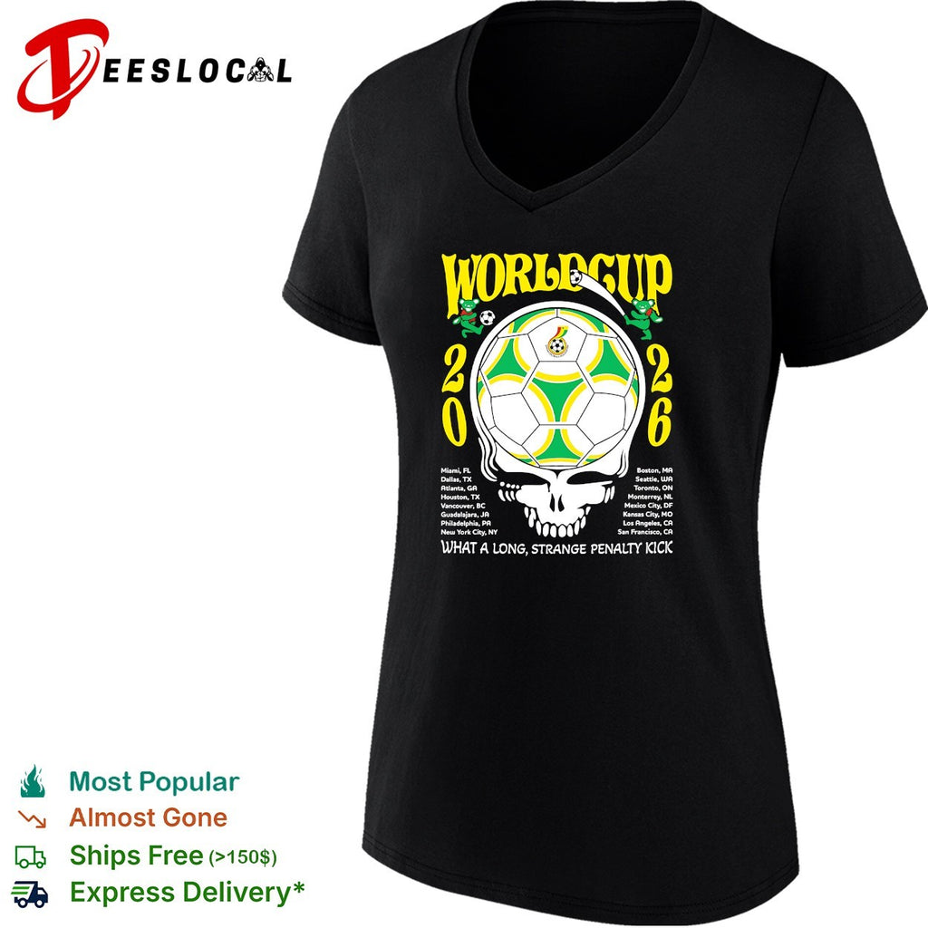Ghana World Cup 2026 Grateful Dead steal your face what a long strange penalty kick shirt