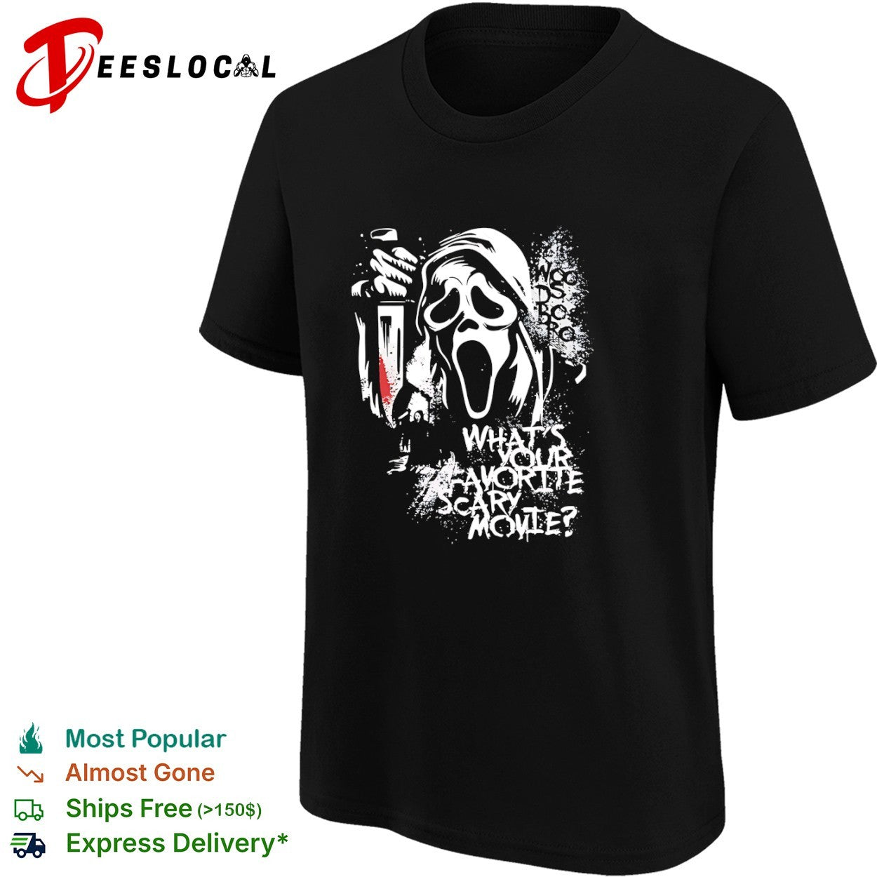Ghostface Woodsboro What Is Your Favorite Scary Movie Horror Film shirt