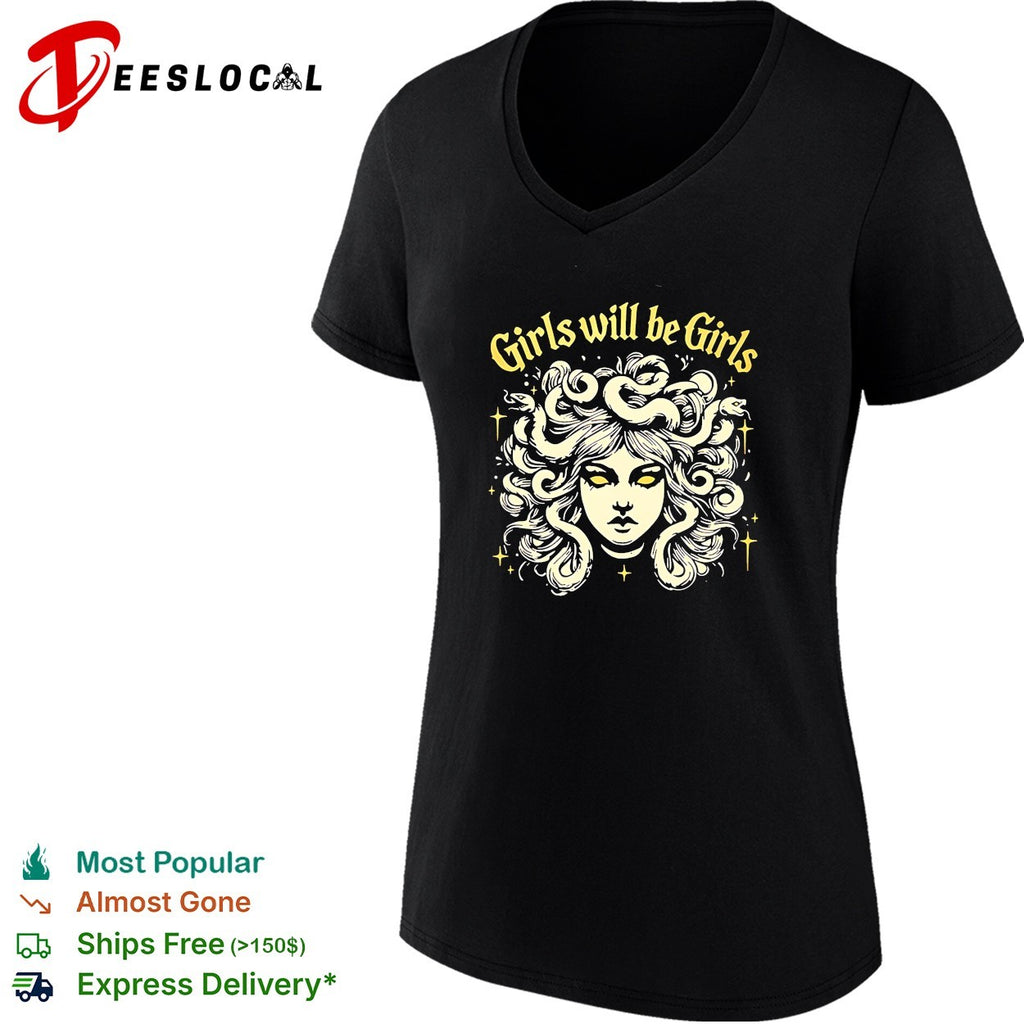 Girls will be girls Medusa gorgon with snakes hair shirt