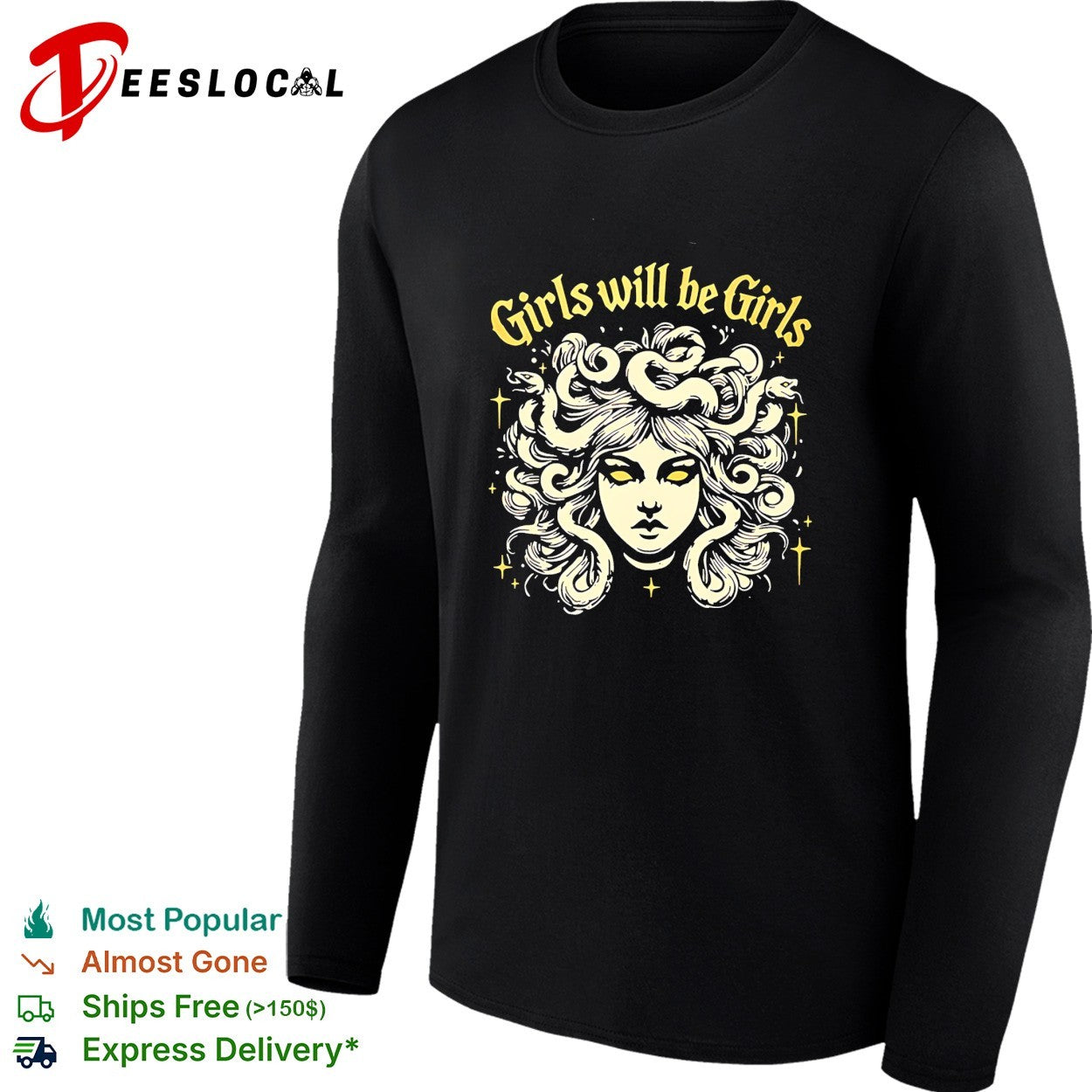 Girls will be girls Medusa gorgon with snakes hair shirt