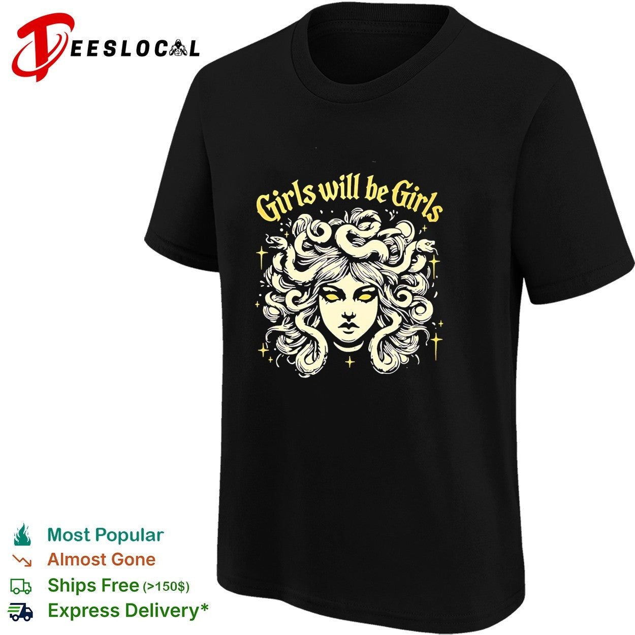 Girls will be girls Medusa gorgon with snakes hair shirt