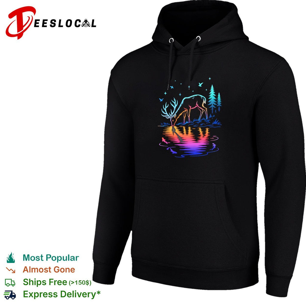 Glowing Deer By The Water Nature Lover’s shirt