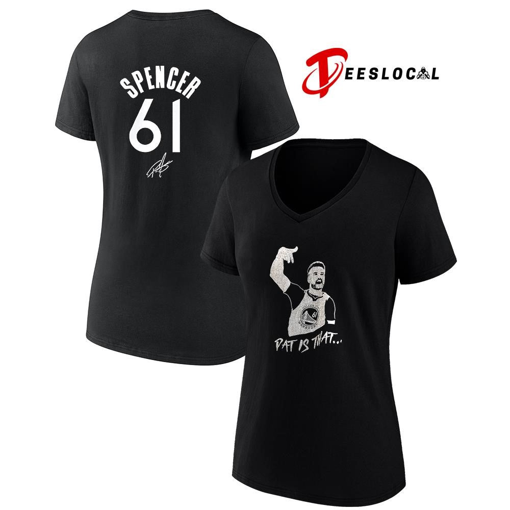 Golden State Warriors Pat Spencer pat is that art name and number signature graphic shirt