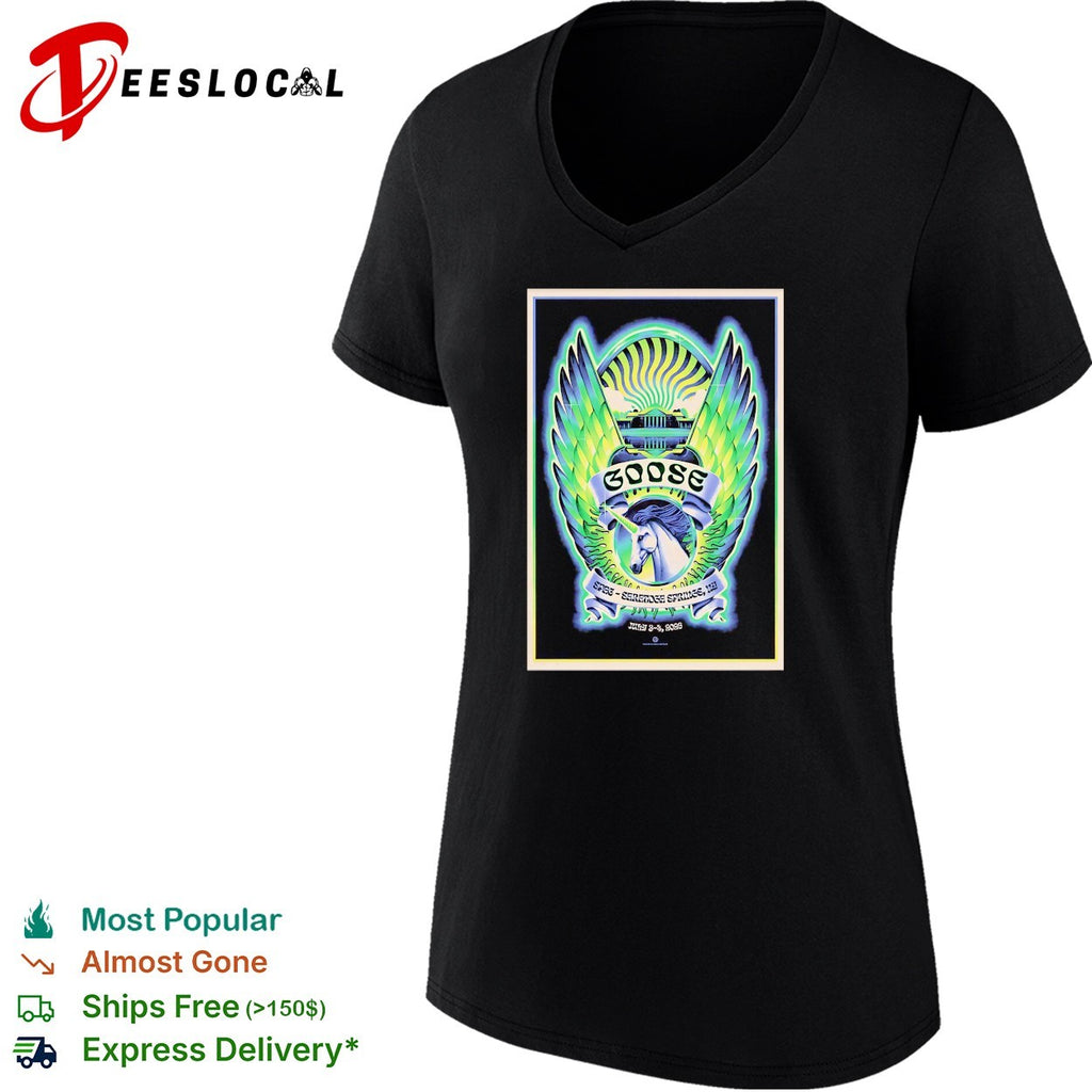 Goose SPAC Saratoga Springs NY July 3 and 4 2026 unicorn wing crest shirt