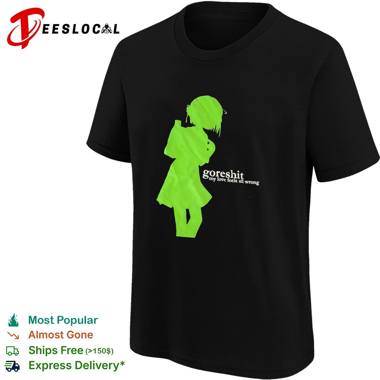 Goreshit my love feels all wrong anime shirt