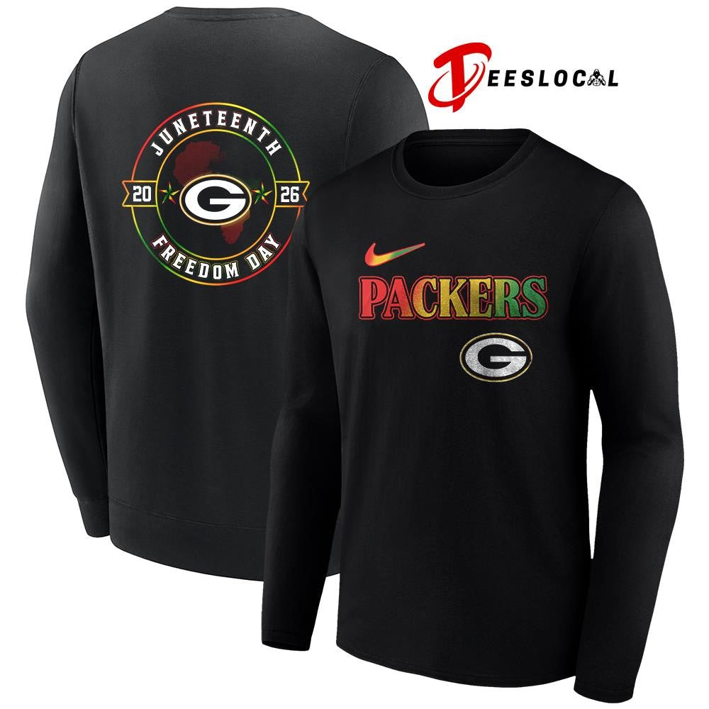 Green Bay Packers x Juneteenth Strong freedom day logo shirt