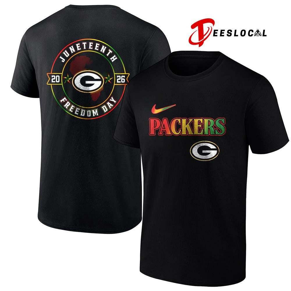Green Bay Packers x Juneteenth Strong freedom day logo shirt