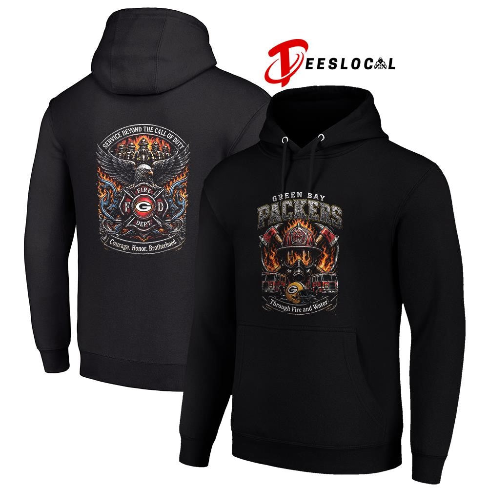 Green Bay Packers x through fire and water service beyond the call of duty shirt