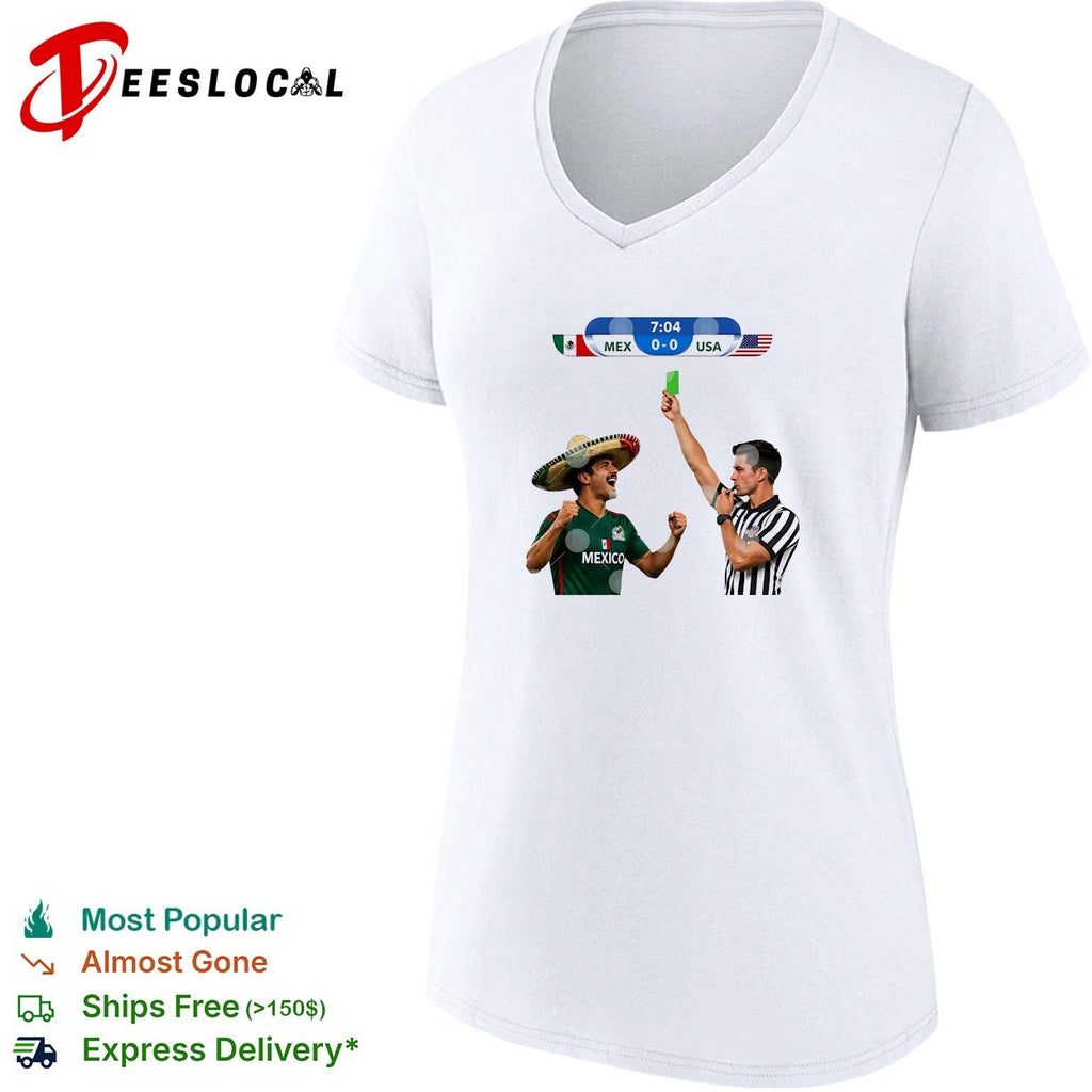Green Card Soccer Mexico Vs USA Football Meme shirt