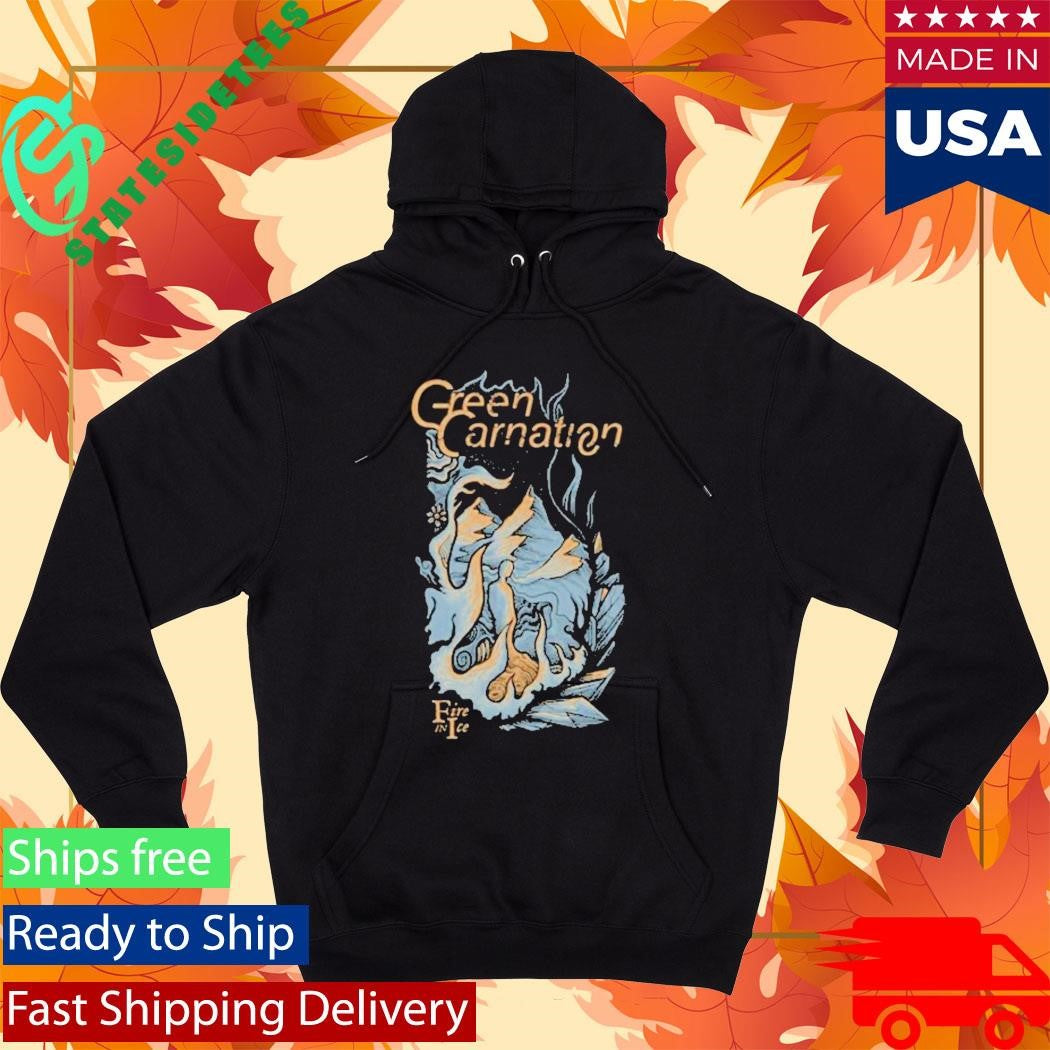 Green Carnation Fire In Ice T-Shirt
