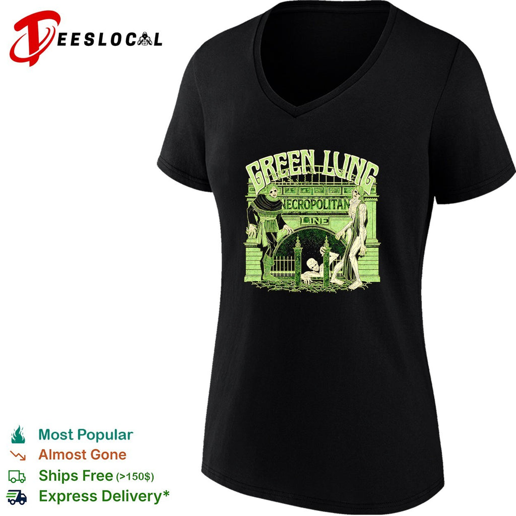 Green Lung Necropolitan Line zombies emerging from gate shirt
