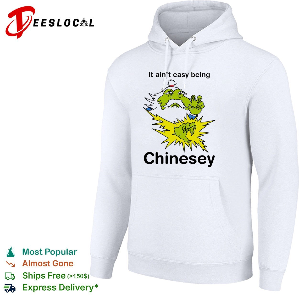 Green creature doing martial arts it ain’t easy being Chinesey shirt
