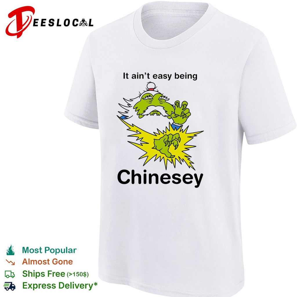 Green creature doing martial arts it ain’t easy being Chinesey shirt