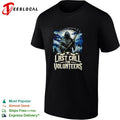 Grim Reaper holding scythe and axe last call for volunteers shirt