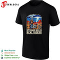 Grim reaper biker standing in storm motorcycle storms build real riders shirt