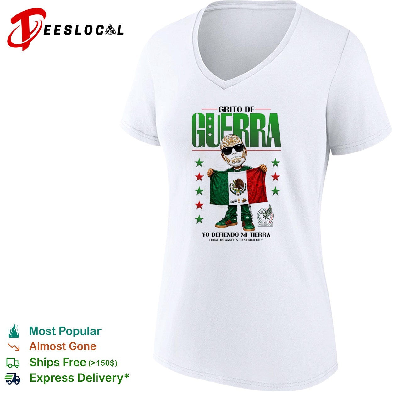 Grito de Guerra Yo Defiendo Mi Tierra From Los Angeles to Mexico City soccer shirt