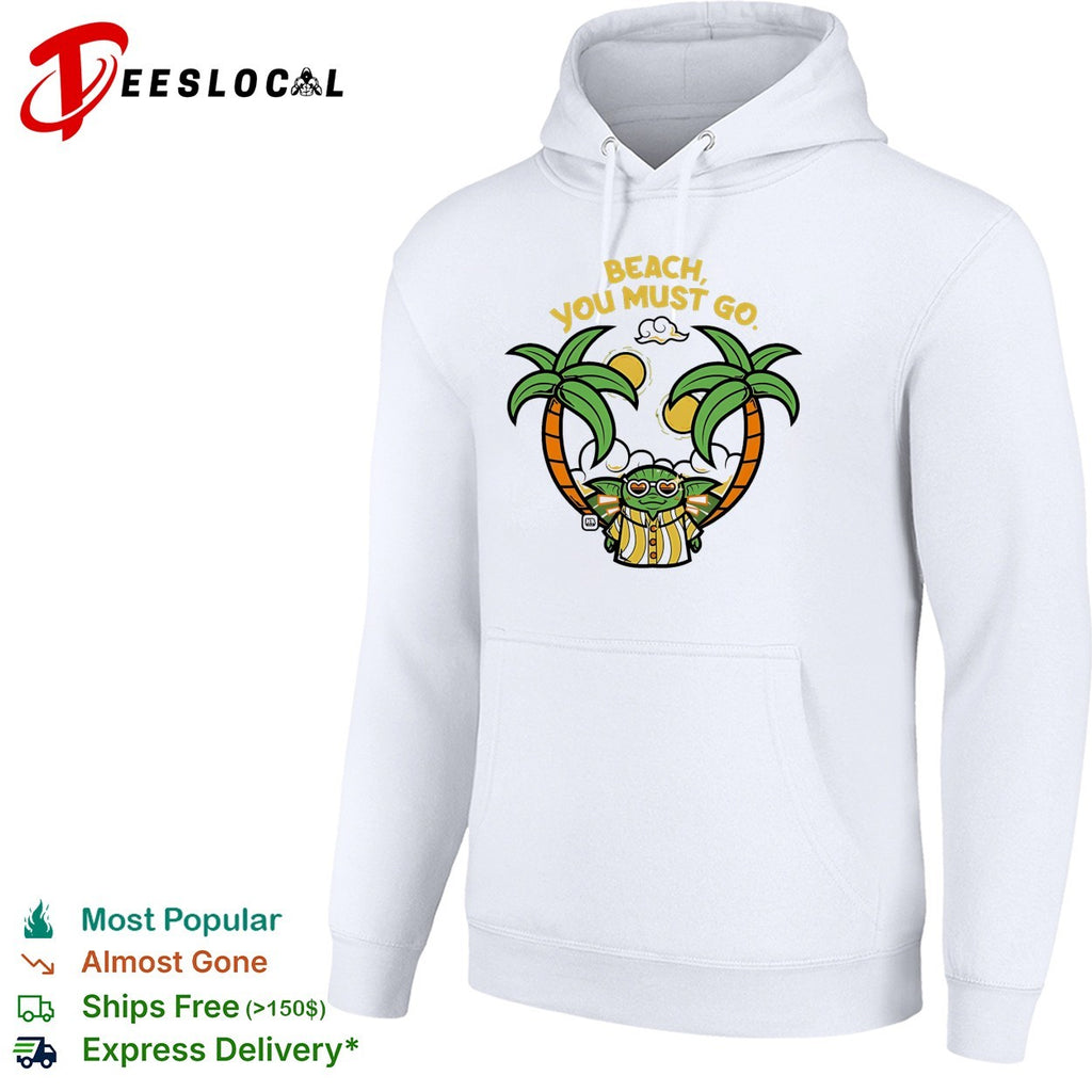 Grogu in Hawaiian outfit at beach you must go shirt