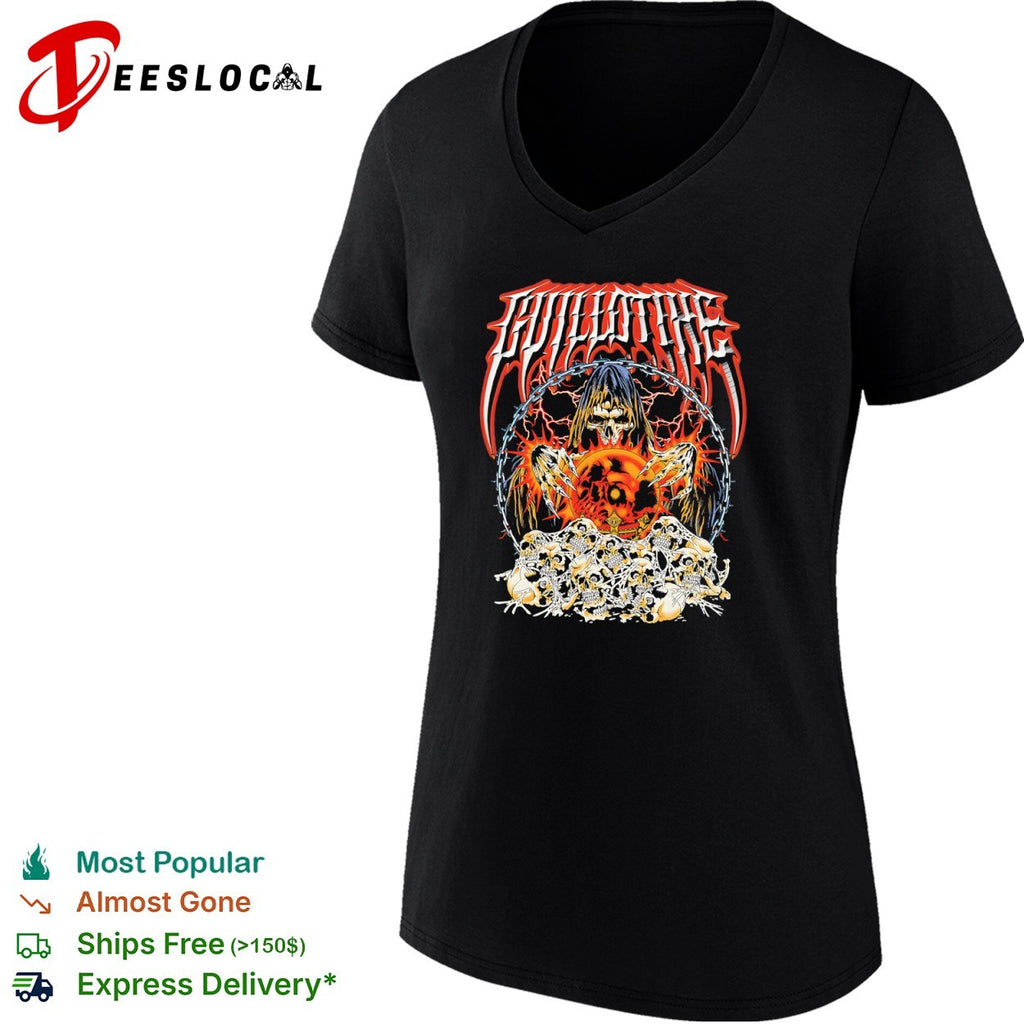 Guillotine Death Metal Grim Reaper Crystal Ball Skull shirt