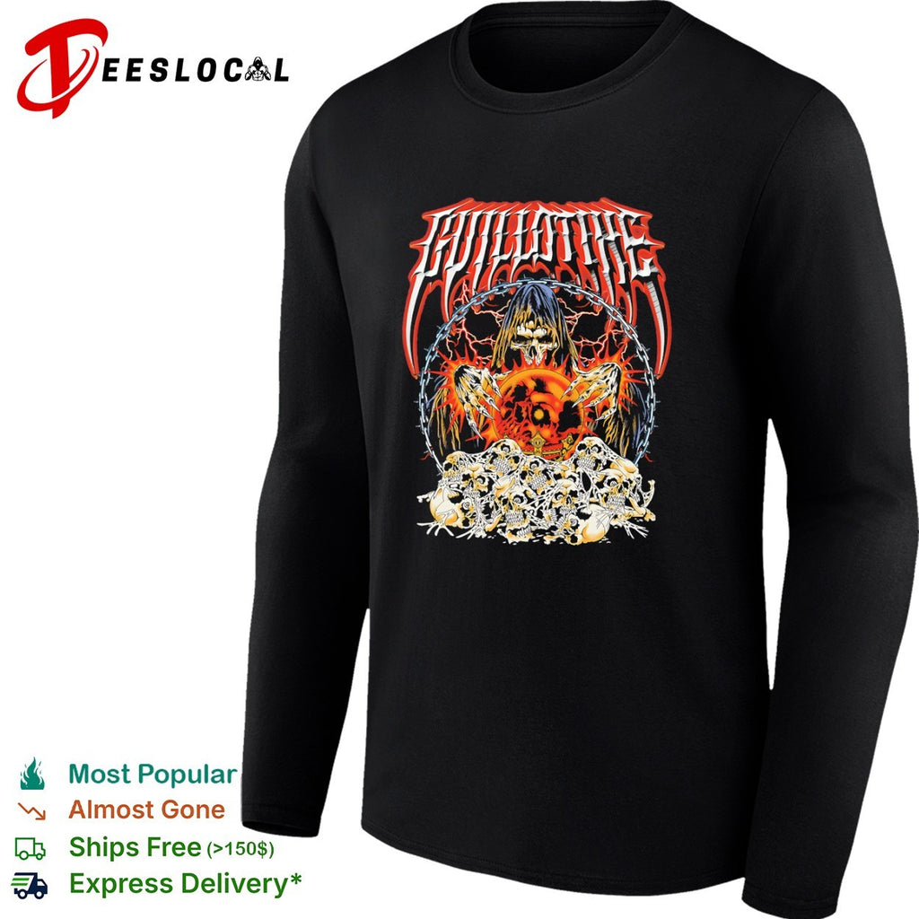 Guillotine Death Metal Grim Reaper Crystal Ball Skull shirt
