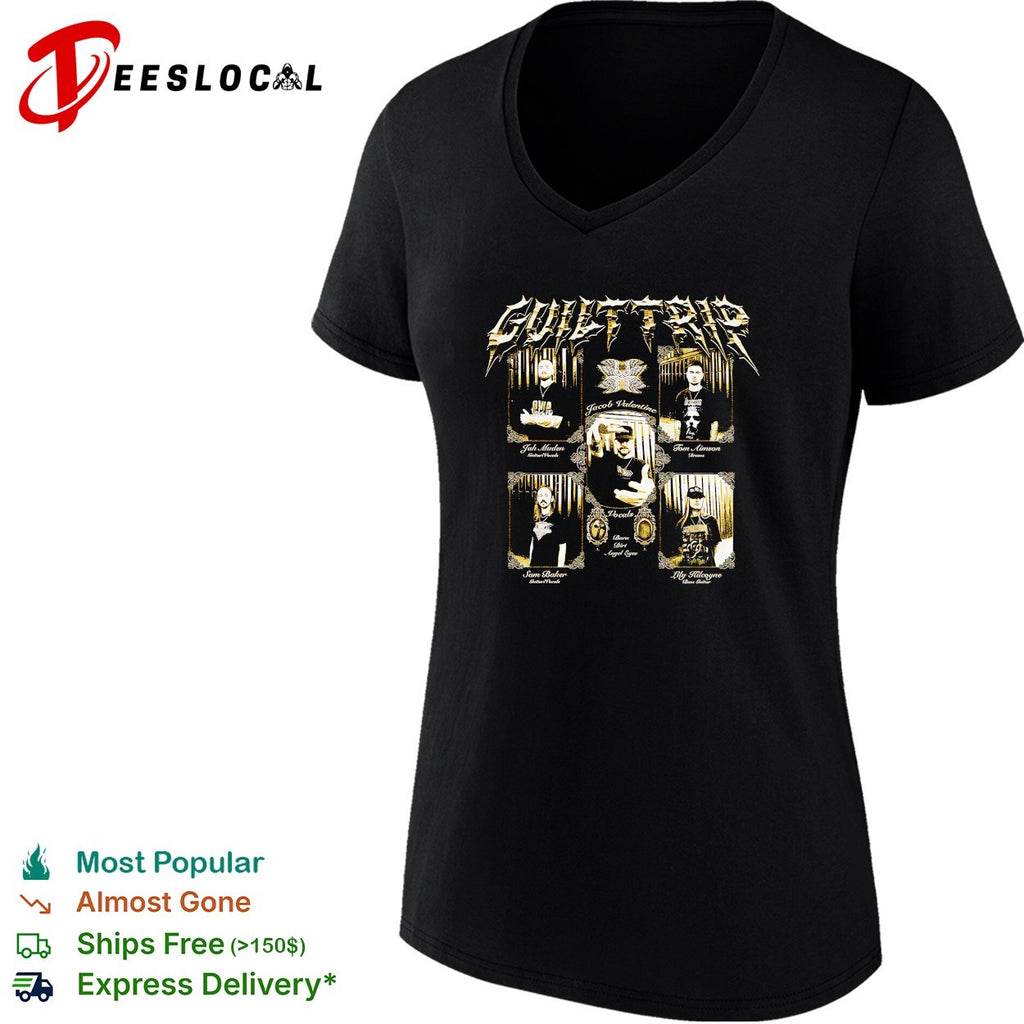 Guilt Trip band members portraits Burn Dirt Angel Eyes shirt