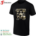 Guilt Trip band members portraits Burn Dirt Angel Eyes shirt