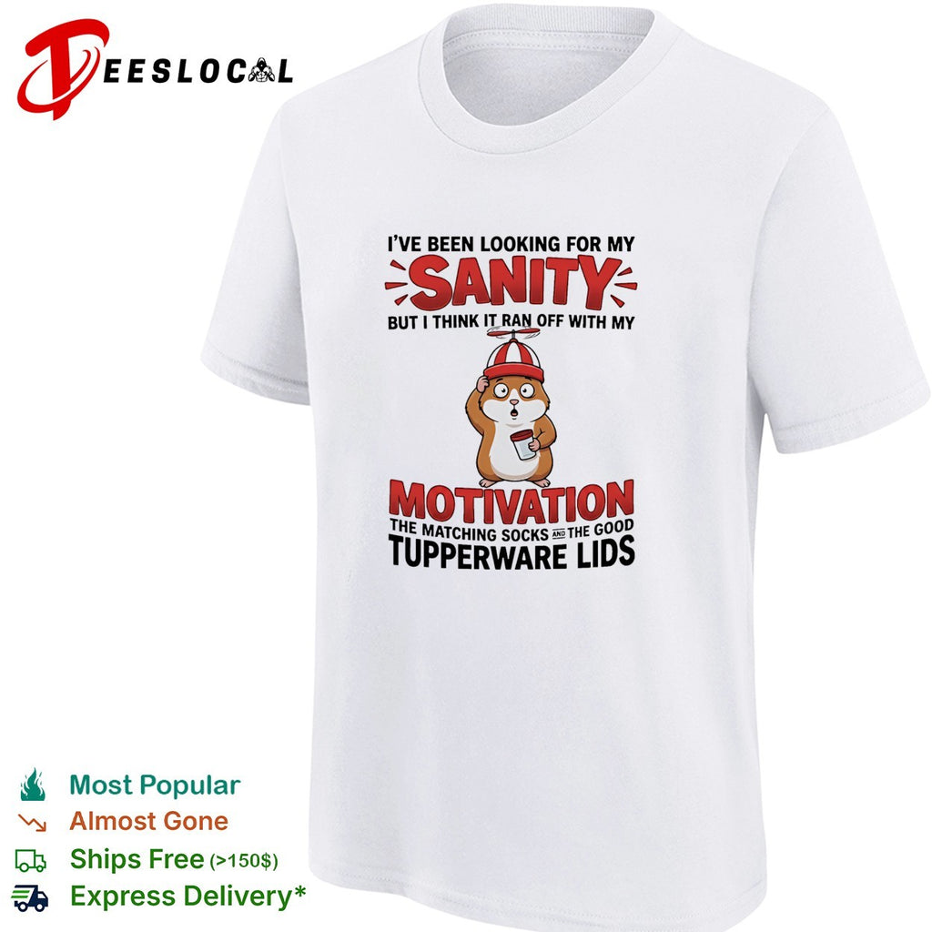 Hamster looking for my sanity motivation matching socks tupperware lids shirt