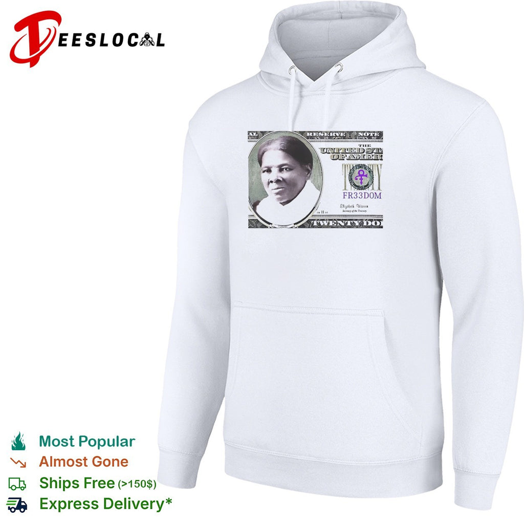 Harriet Tubman Elizabeth Warren FR33D0M Prince Symbol Twenty Dollar Bill shirt