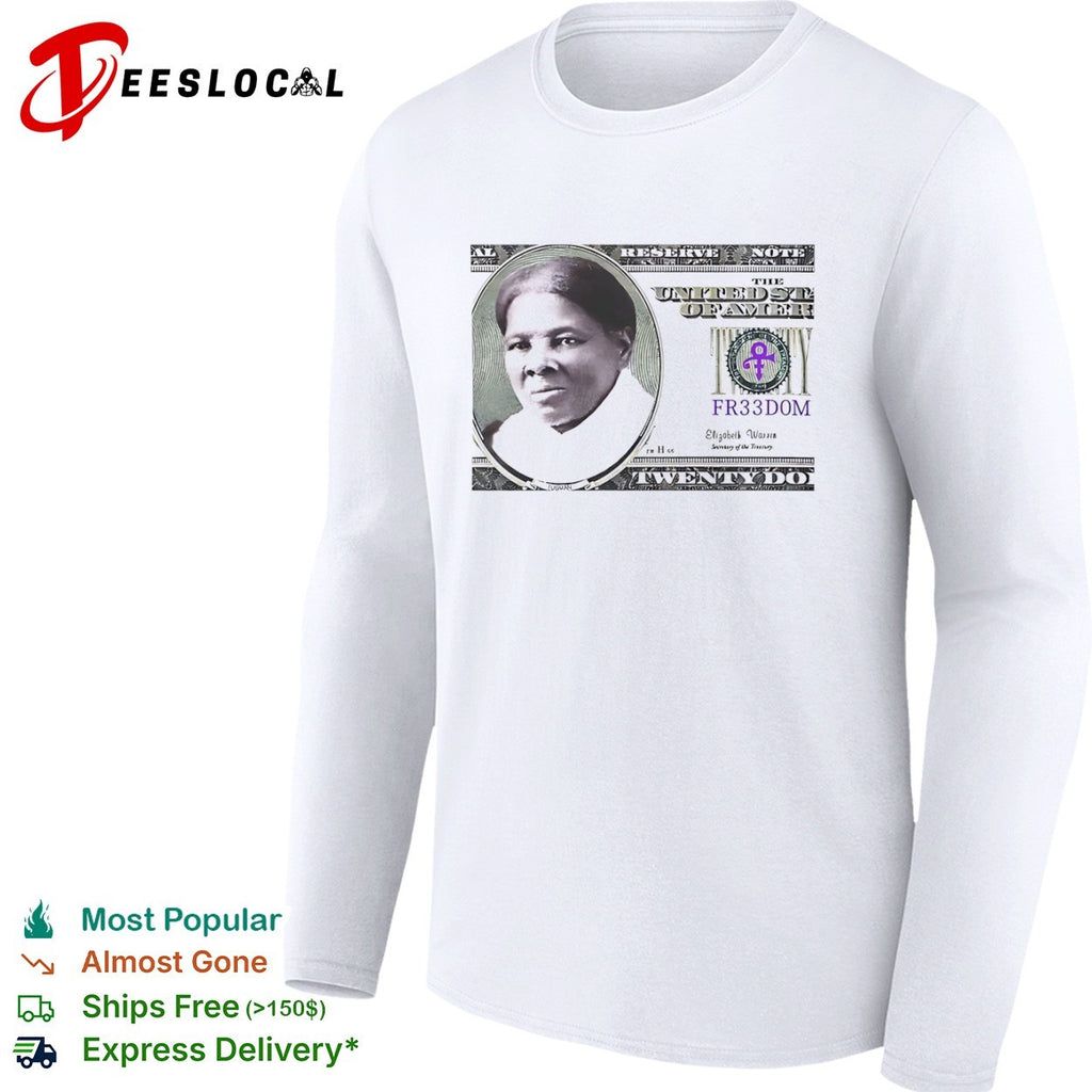Harriet Tubman Elizabeth Warren FR33D0M Prince Symbol Twenty Dollar Bill shirt