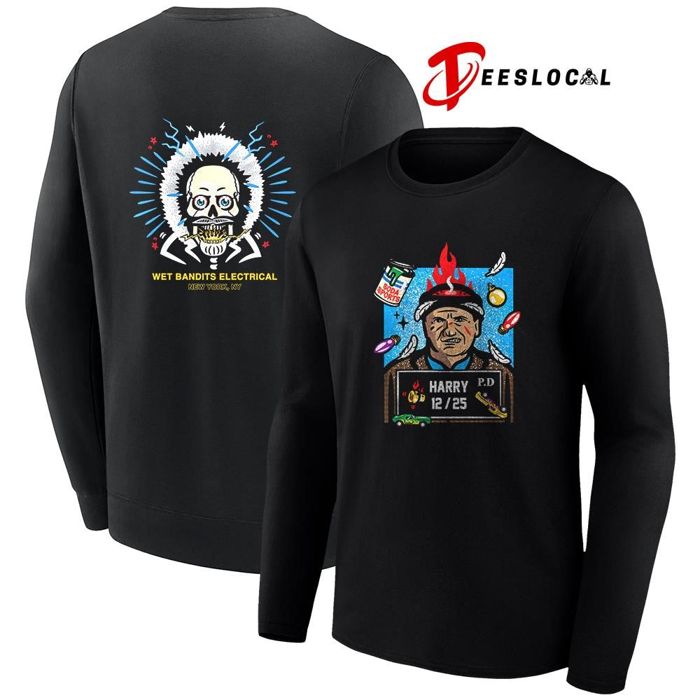 Harry 12 25 Wet Bandits skull logo cartoon Christmas graphic shirt