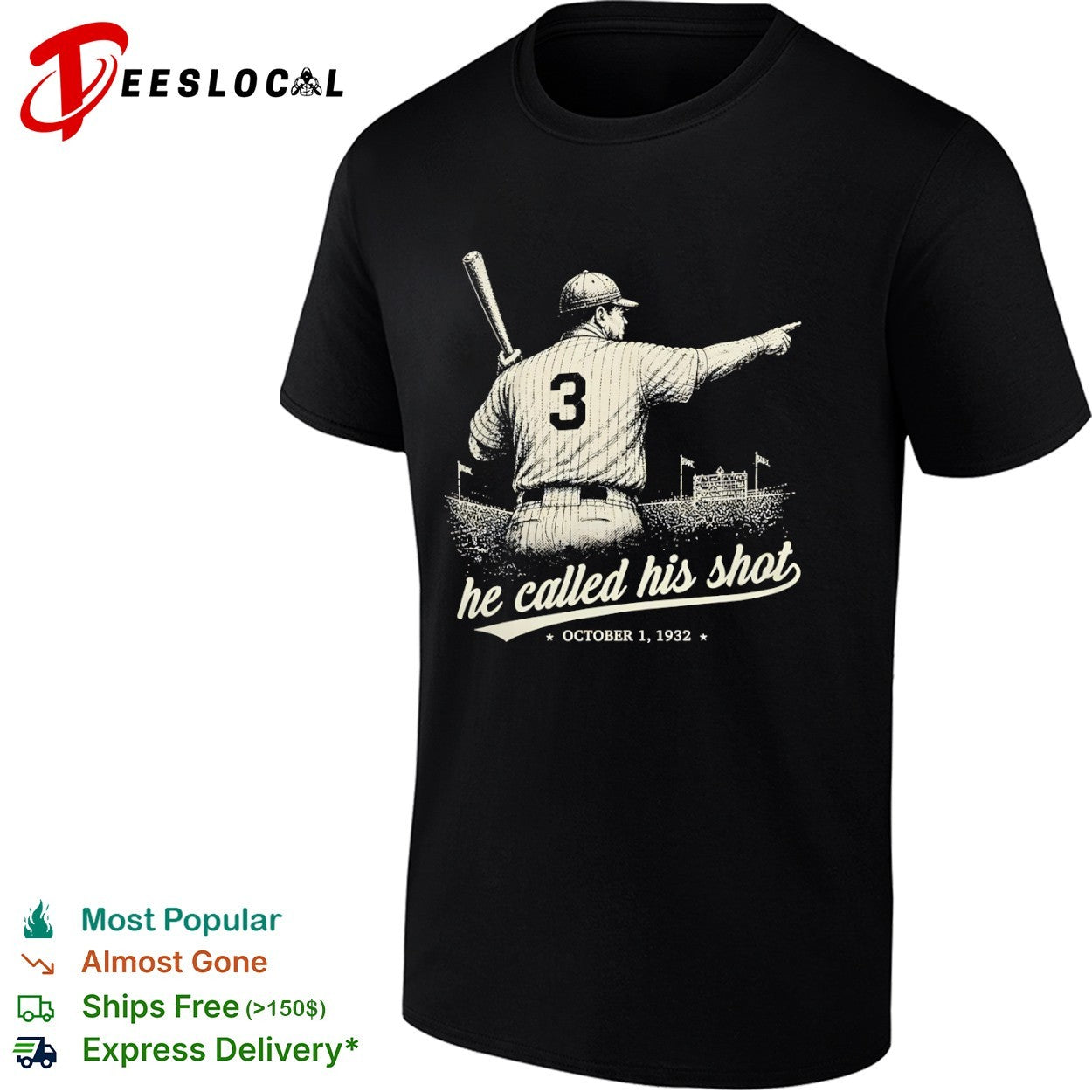 He called his shot baseball player 1932 shirt