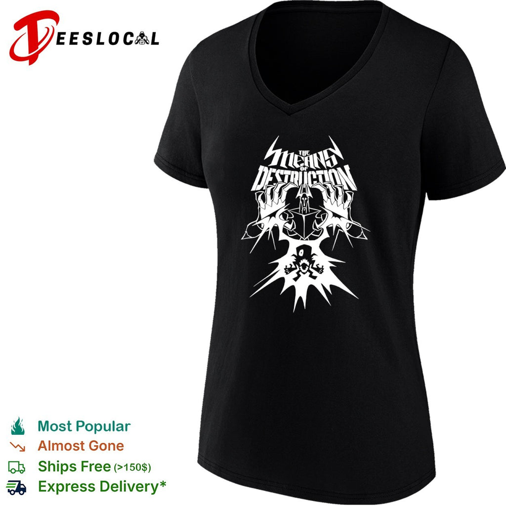 Heavy metal rock band villain lightning the means of destruction shirt