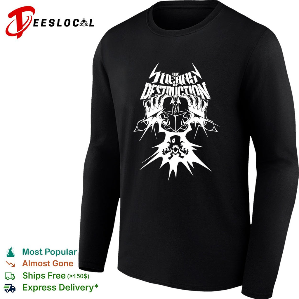 Heavy metal rock band villain lightning the means of destruction shirt