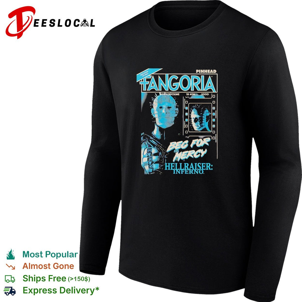Hellraiser Pinhead welcome to hell magazine cover Fangoria horror crime beg for mercy inferno shirt