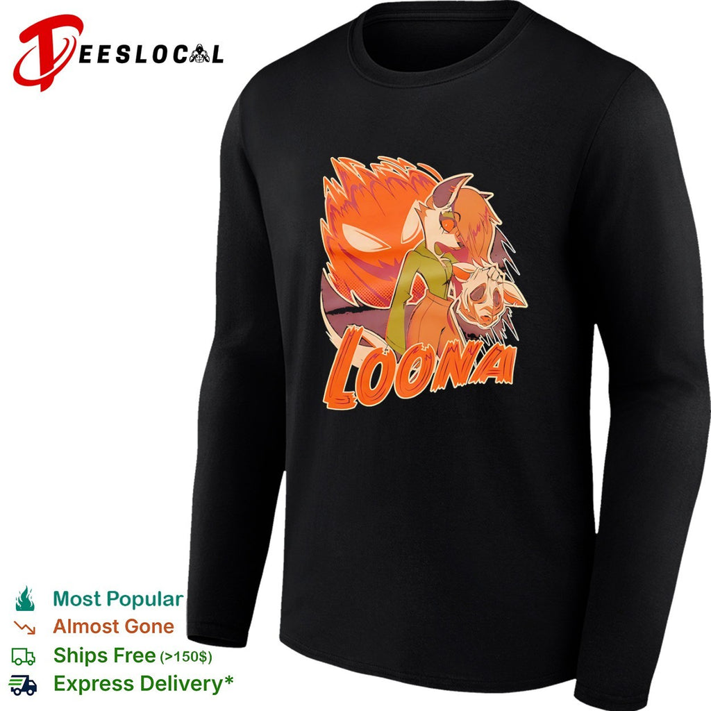 Helluva Boss hellhound holding mask Loona shirt