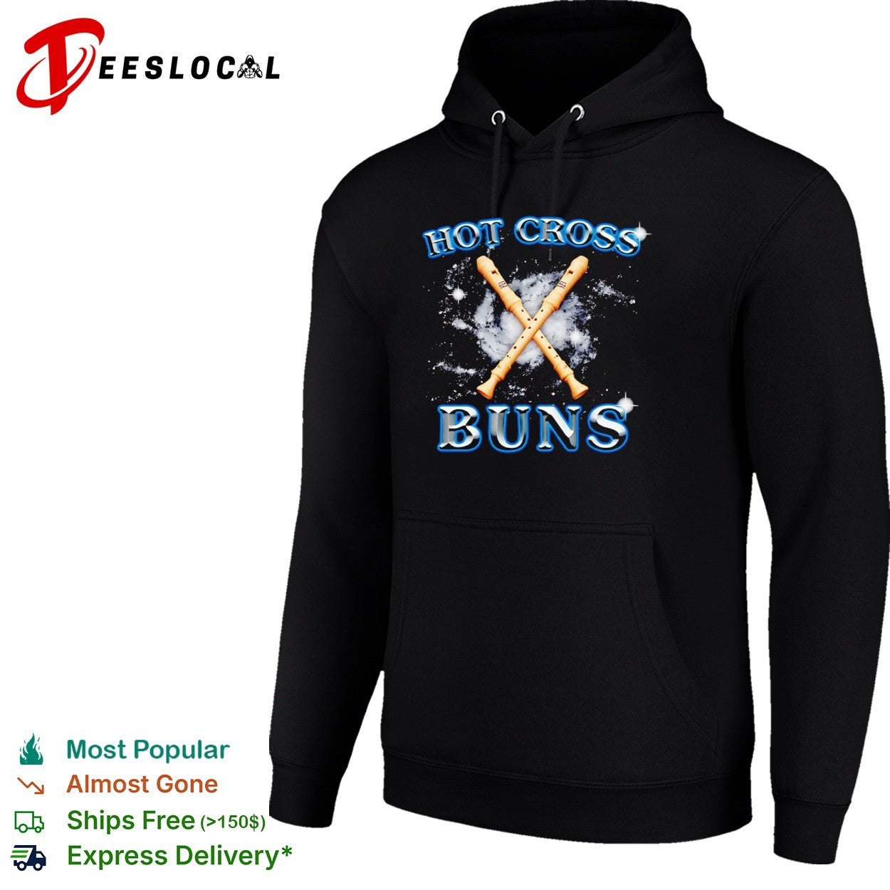 cross buns space recorders shirt