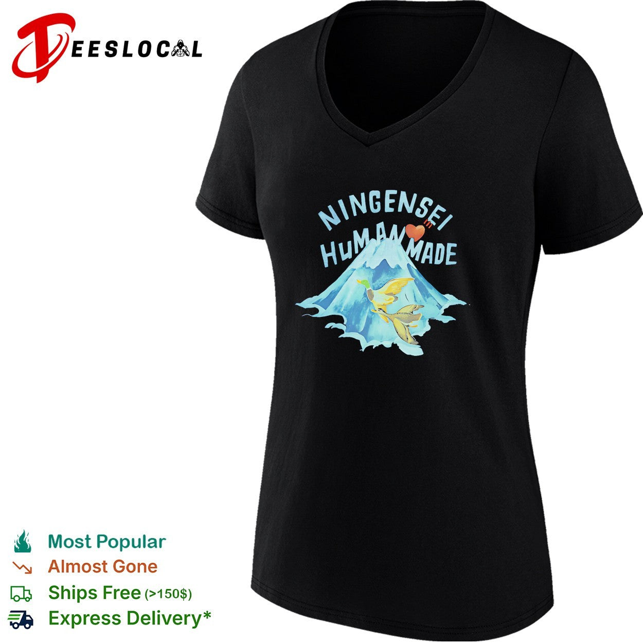 Human Made Ningensei mountain geese ducks Japanese shirt