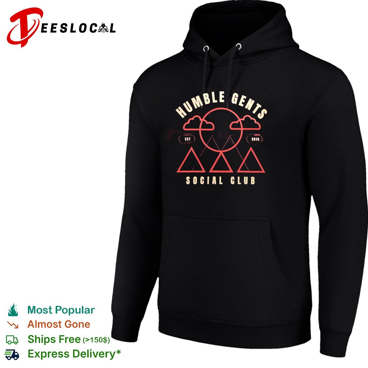 Humble Gents Social Club EST 2016 Mountains Clouds Sun shirt